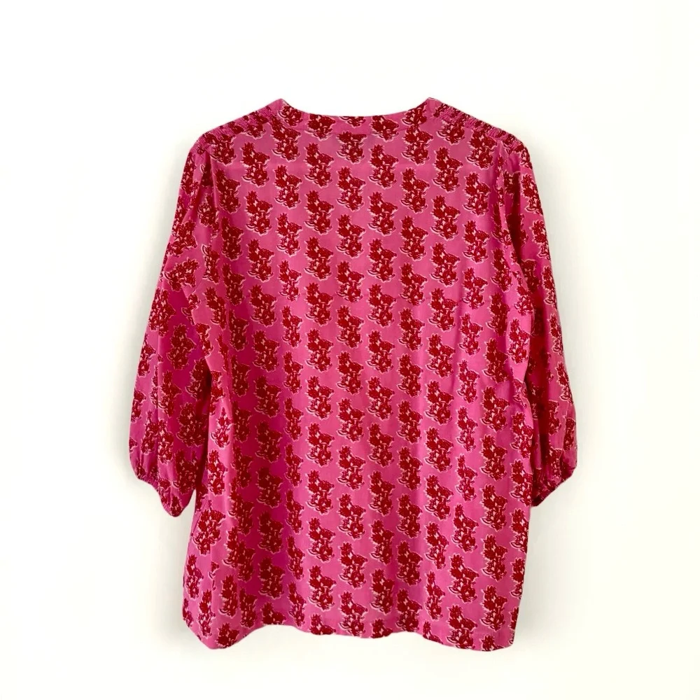 Ro’s Garden Floral Print Cotton Blouse - Picture 2 of 3